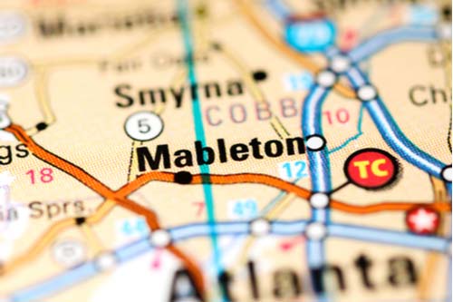 Mableton, Georgia, USA on a map