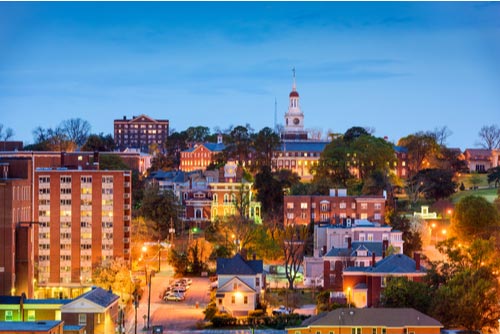 Macon, Georgia, USA downtown skyline