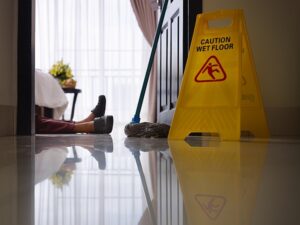 premises liability lawsuit concept, slip and fall